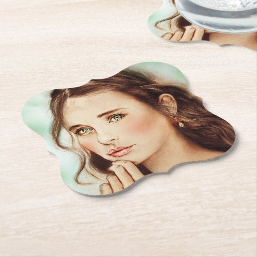 Hübscher, eleganter Lady Shaped Untersetzer, Vinta Untersetzer (angewinkelt)