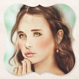 Hübscher, eleganter Lady Shaped Untersetzer, Vinta Untersetzer