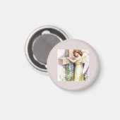 Hübscher Engel und Kreuz Magnet (Vorderseite/Rückseite)