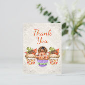 Hübscher Erntedank Cupcakes Vielen Dank Postkarte (Stehend Vorderseite)