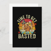 Hübscher Erntedank trinkt Zeit, um sich zu gebaste Einladung (Vorne/Hinten)