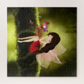 Hübscher Fairy- und Hirschwald Puzzle (Horizontal)