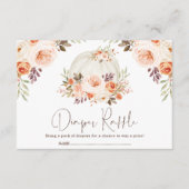 Hübscher Fall Blume Pumpkin Baby Diaper Raffel Begleitkarte (Vorderseite)