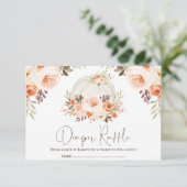 Hübscher Fall Blume Pumpkin Baby Diaper Raffel Begleitkarte (Stehend Vorderseite)