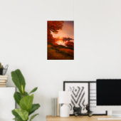 Hübscher Fall Landssee Sonnenuntergang Natur Poster (Heimbüro)