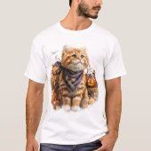 HÜBSCHER FALL-THEMA-ORANGE-TABBY T-Shirt (Vorderseite)