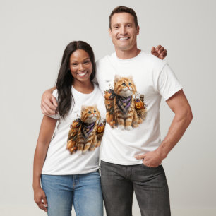 HÜBSCHER FALL-THEMA-ORANGE-TABBY T-Shirt