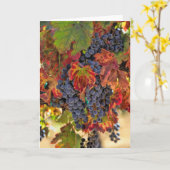 Hübscher Fall Weinberg Weintrauben Karte (Gelbe Blume)