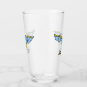 Hübscher Fantasy Bluebird im fluggelben Schwanz Glas (Rechts)