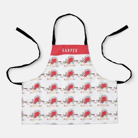 Hübscher, farbenfroher Faulenzer Weihnachtsfest Schürze (Vorderseite)