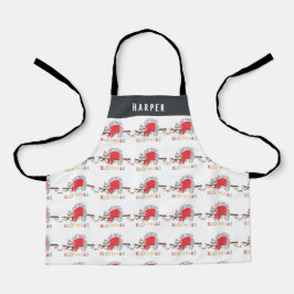 Hübscher, farbenfroher Faulenzer Weihnachtsfest Schürze