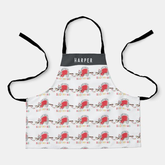 Hübscher, farbenfroher Faulenzer Weihnachtsfest Schürze (Vorderseite)