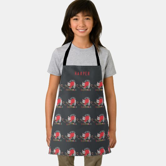 Hübscher, farbenfroher Faulenzer Weihnachtsfest Schürze (Insitu)