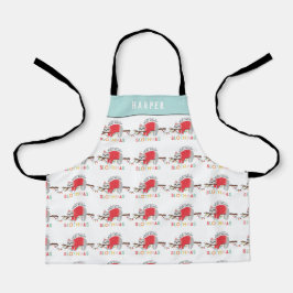 Hübscher, farbenfroher Faulenzer Weihnachtsfest Schürze