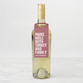 Hübscher, feiner Erntedank Flaschenanhänger (Auf Flasche)