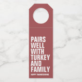 Hübscher, feiner Erntedank Flaschenanhänger (Vorderseite)