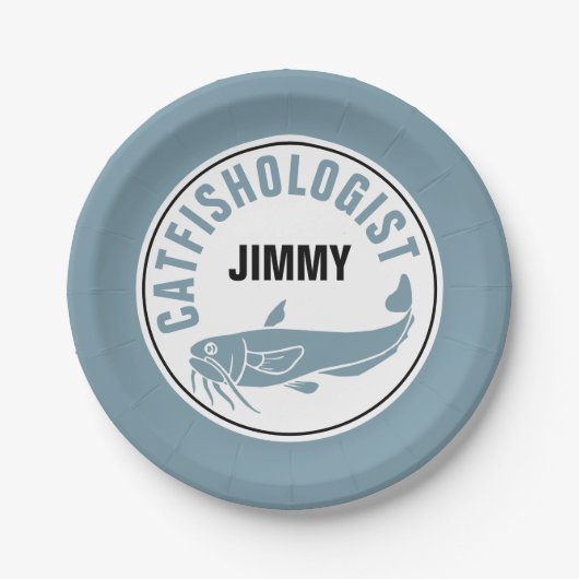 Hübscher Fisch Humorer Fischfang Recipe Koch Pappteller (Vorderseite)