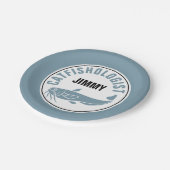 Hübscher Fisch Humorer Fischfang Recipe Koch Pappteller (Schrägansicht)