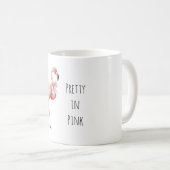 Hübscher Flamingo mit rosa Schleife Kaffeetasse (VorderseiteRechts)
