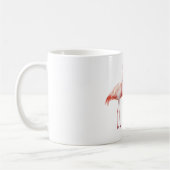 Hübscher Flamingo mit rosa Schleife Kaffeetasse (Links)