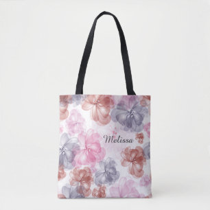 Hübscher, floraler Mehrdruck-Totbeutel Tasche