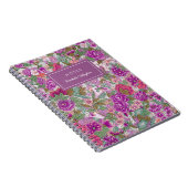 Hübscher floraler Muster Magenta Name Notizblock (Rechte Seite)