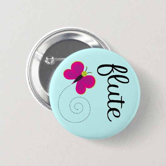 Hübscher Flöten-Knopf Button (Vorne & Hinten)