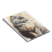 HÜBSCHER FLUFFY GRAY PERSIAN CAT NOTIZBLOCK (Rechte Seite)