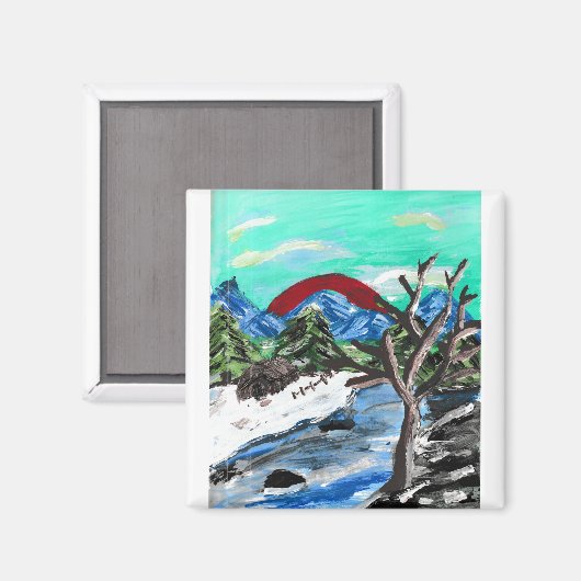 Hübscher Fluss Magnet (Vorderseite/Rückseite)