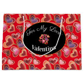 Hübscher Foil Stack Doppelherz Lollipops Große Geschenktüte (Vorderseite)