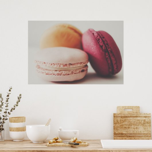 Hübscher französischer Macaron Poster (Küche)