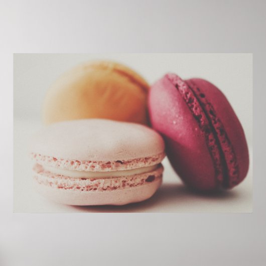 Hübscher französischer Macaron Poster (Vorne)