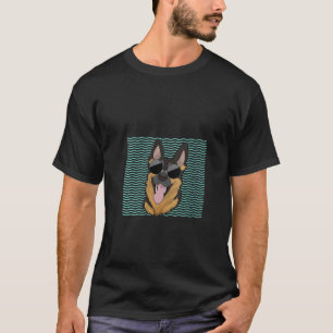 Hübscher Frauen Hund Tier Kinder Cooler Deutscher T-Shirt