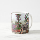 Hübscher Frauenkaffee, Ihr Hund und Pflanze Kaffeetasse (VorderseiteRechts)