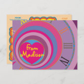 Hübscher Frauenwirbel umkreist Kinder Tornado nied Postkarte (Vorne/Hinten)