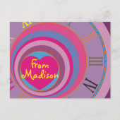 Hübscher Frauenwirbel umkreist Kinder Tornado nied Postkarte (Vorderseite)