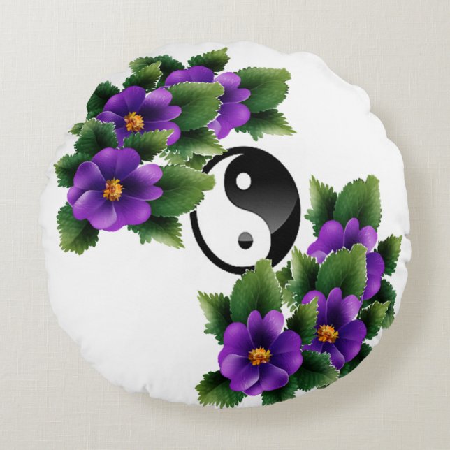 Hübscher Frieden Rundes Kissen (Vorderseite)