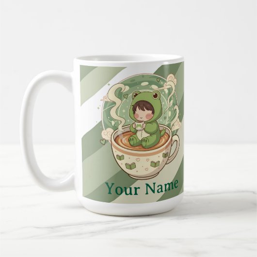 Hübscher Frosch-Kaffeeliebhaber-Becher Kaffeetasse (Links)