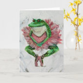 Hübscher Frosch Karte (Gelbe Blume)