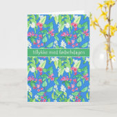 Hübscher Frühling blüht dänische Sprache Geburtsta Karte (Gelbe Blume)