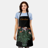 Hübscher Frühling Blume + Individuelle Name für si Schürze (Getragen)