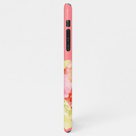 Hübscher Frühling Dänische Pasta Floral Wasserfarb iPhone Hülle (Linke Seite)