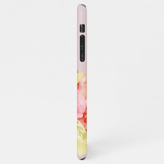 Hübscher Frühling Dänische Pasta Floral Wasserfarb iPhone Hülle (Linke Seite)