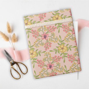 Hübscher Frühling Floral Botanisches Boho Party Ni Geschenkpapier