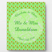 Hübscher Frühling Hochzeit Apfelblüte und Äpfel Fotoplatte (Vorderseite)