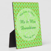 Hübscher Frühling Hochzeit Apfelblüte und Äpfel Fotoplatte (Seite)