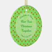 Hübscher Frühling Hochzeit Apfelblüte und Äpfel Keramik Ornament (Rechts)