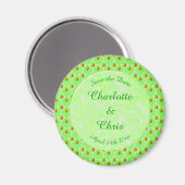 Hübscher Frühling Hochzeit Apfelblüte und Äpfel Magnet (Vorderseite/Rückseite)