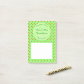 Hübscher Frühling Hochzeit Apfelblüte und Äpfel Post-it Klebezettel (Auf Schreibtisch)