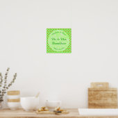 Hübscher Frühling Hochzeit Apfelblüte und Äpfel Poster (Küche)